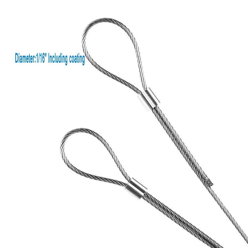 Yountiger 304 Stainless Steel Wire Cable Vinyl Coated, Outdoor Light Guide Wire, Suitable 1/16 Inch Overmolded to 3/32 Inch 200FT - Image 4
